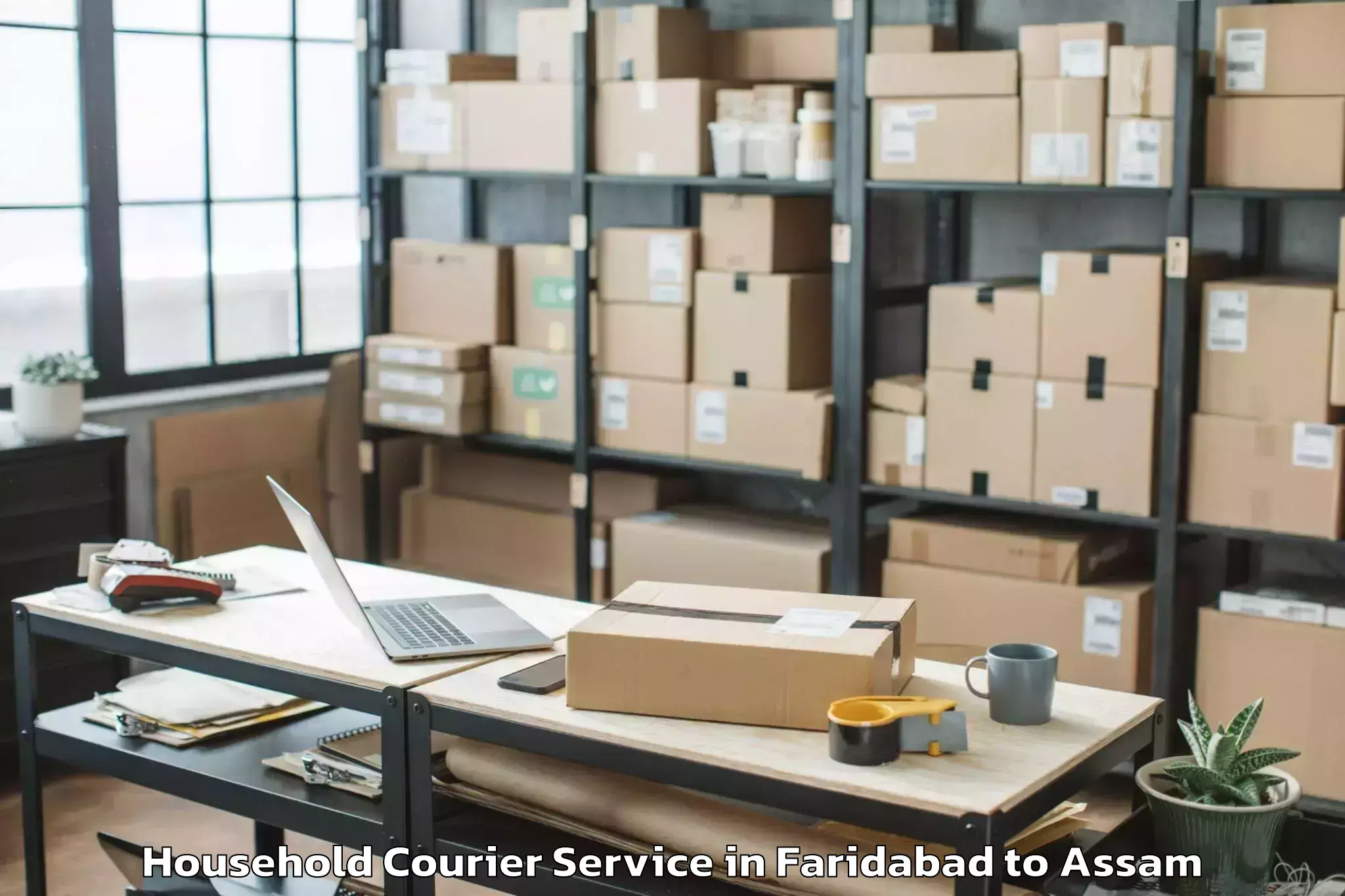 Easy Faridabad to Dhuburi Household Courier Booking